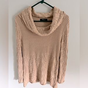Style & Co gold cowl neck long sweater